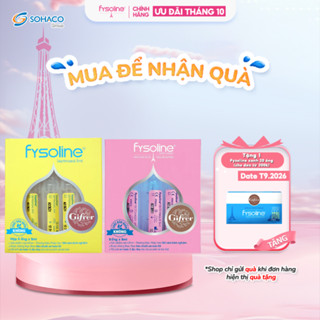 Nước muối sinh lý Fysoline vệ sinh mắt, mũi, miệng cho bé - combo 05 ống hồng + 05 ống vàng 5ml
