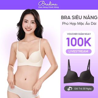 Áo lót nâng ngực, bra mặc áo dài, không gọng đệm vừa Bradina Perfect Fit2 không lộ viền ALKG12