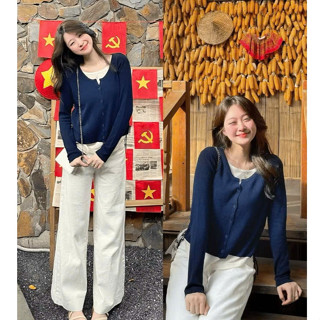 Áo Thun Kiểu Khoác Ngoài, Áo Khoác Cadigan Bigsize Nữ Dài Tay Nhẹ Nhàng Bigsize Cô Nhỏ Vải Co Giãn -A310