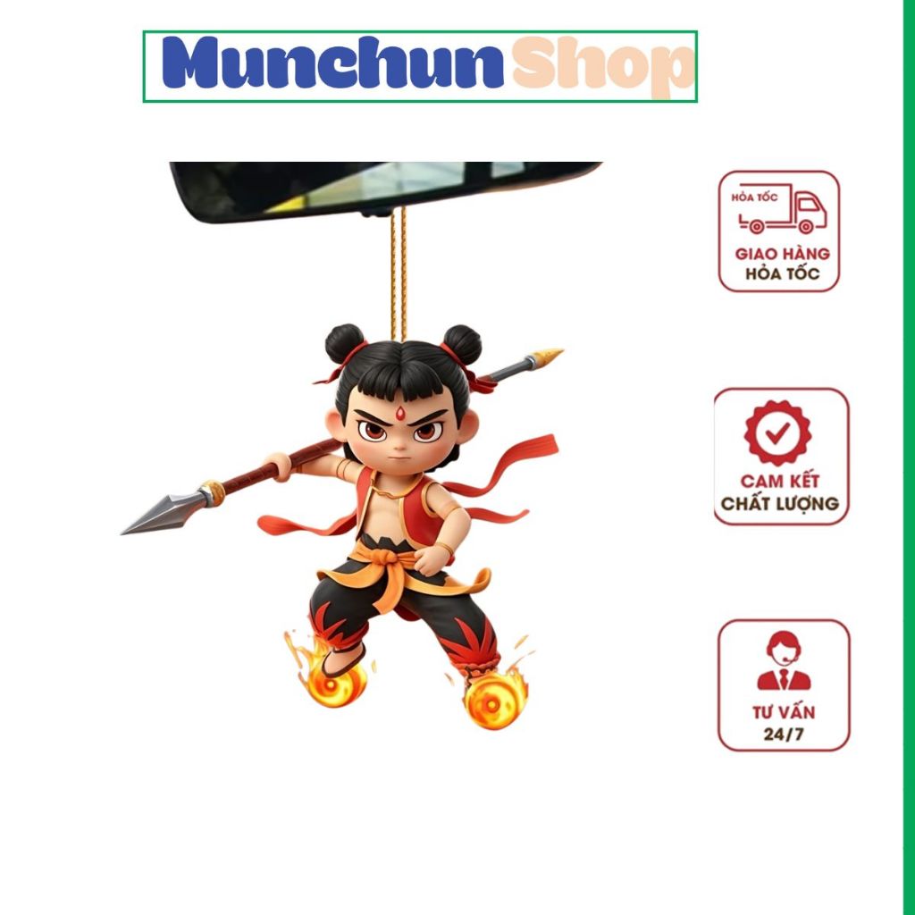 Natra 2D Acrylic Flat, Natra Ma Đồng Móc Khoá Treo Túi