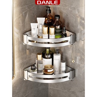 Kệ góc nhà tắm DANLE dán tường siêu chắc, đựng đồ đa năng phòng tắm, chất liệu Nhôm hàng không, tặng kèm keo (DL 0109)