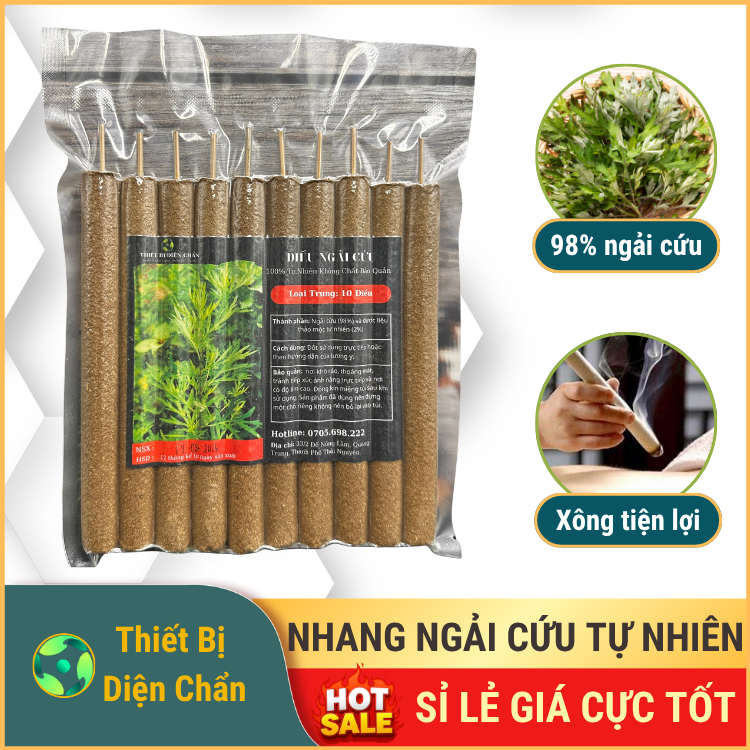 Nhang Ngải Cứu Tự Nhiên Cao Cấp - Loại Dài 18cm Thiết Bị Diện Chẩn