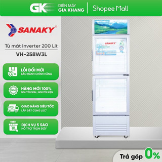 Tủ mát sanaky inverter 200 lít vh-258w3l