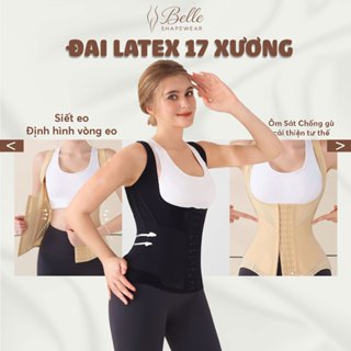  Đai Latex 17 Xương kết Hợp Đai Chống Gù Siết Eo Định Hình Eo Thon LT004 