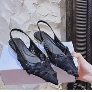  Giày Búp Bê Mũi Nhọn 3 Màu Hồng Kem Đen Dáng Tiểu Thư Sang Chảnh T29tron  lùi 1 size  