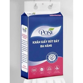  Bịch Khăn Giấy Rút Đáy Đa Năng POSY 1280 Tờ 4 Lớp Mềm Mịn Siêu Tiết Kiệm 