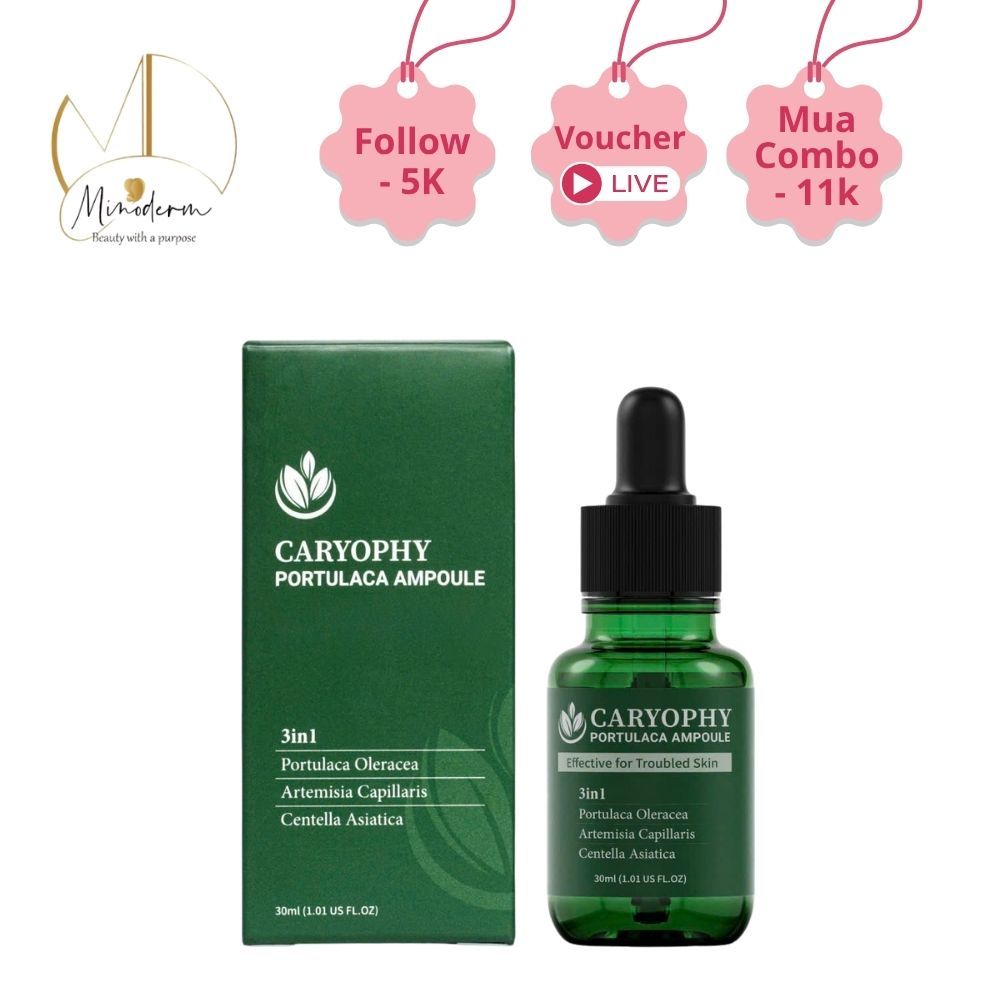 Serum Caryophy Portulaca Ampoule giảm mụn, giảm thâm và phục hồi làn da