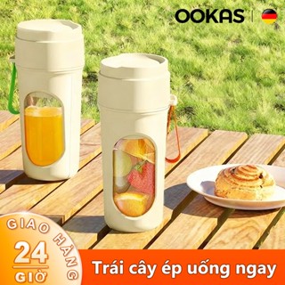  OOKAS Máy Xay Sinh Tố Cầm Tay 500ml Máy Ép Trái Cây Mini Di Động ,Máy Vắt Cam Tự Động Không Dây 
