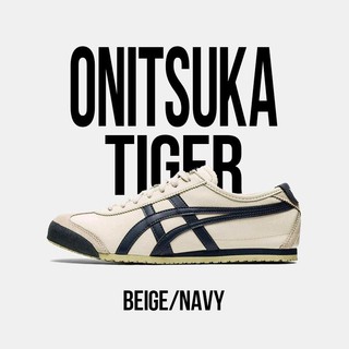  Giày Thể Thao Onitsuka Tiger Mexico 66 Beige Navy Màu Kem Xanh Than Cổ Thấp Clever Man Store 