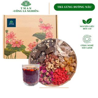 Trà gừng đường nâu thảo mộc (Hộp 30) Giảm đau bụng kinh, làm ấm dịu bụng, bổ máu