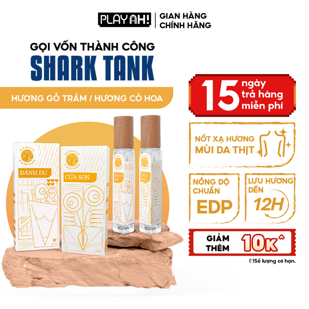Nước Hoa PlayAh! Memoir Eau De Parfum - Hương Đánh Đu/Cửa Son 9ml