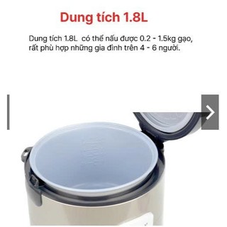 ( HỎA TỐC) Nồi cơm điện nắp gài 1.8Lít HAPPYCOOK, HCJ-180V