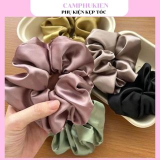  Dây buộc tóc lụa trơn đơn giản dây búi tóc bằng lụa 
