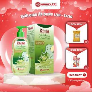 Sữa tắm gội thảo dược cho bé Ích Nhi, chai 200ml giúp làm sạch da và dưỡng da trẻ, bảo vệ da trẻ khỏi mụn nhọt, hăm da,