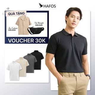 Áo polo basic nam HAFOS chất CVC cá sấu thấm hút tốt, áo thun cổ bẻ form suông trẻ trung, thanh lịch