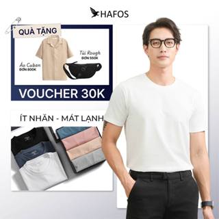 Áo thun trơn HAFOS cotton 4 chiều mát lạnh, ít nhăn. Áo phông nam basic co giãn, thấm hút mồ hôi
