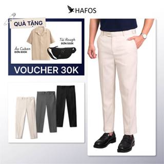 Quần tây nam CLASSIC HAFOS EZ COLLECTION quần âu nam chất vải cotton dày dặn, quần sidetab nam co giãn tốt, hạn chế nhăn