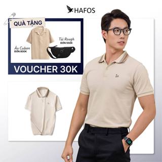 [ SALE 50% ] Áo Polo Nam REGAN FALCON HAFOS chất vải Smart Pique cải tiến, áo thun có cổ nam màu be thanh lịch