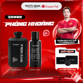 Combo Phóng Khoáng - Sữa tắm gội nam 3in1 Rhys Noble 350ml & Body mist 120ml Rhys Man