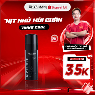Xịt khử mùi chân 48h RHYS MAN tinh dầu vỏ chanh kiểm soát mùi và ngăn mồ hôi chân Rhys Cool 100ml