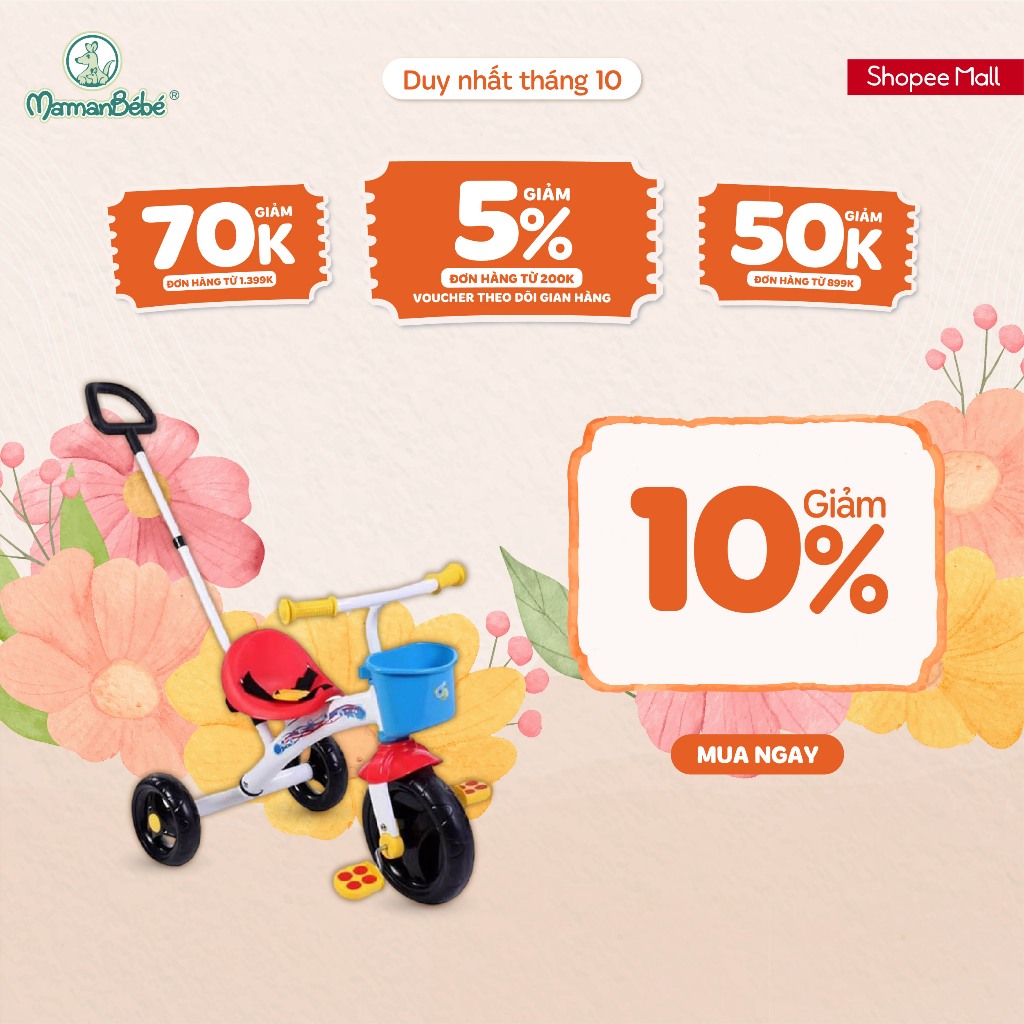 (MamanBébé chính hãng) Xe 3 bánh Chicco 2 in 1 Ugo Ducati Đỏ/Trắng