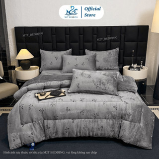  Chăn lông thỏ cao cấp M2T BEDDING họa tiết nơ sang trọng quý phái cân nặng 4kg kích thước 2mx2m2 