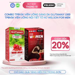 TPBVSK Combo Viên Trắng Da Faroson Glutamax 1000 30 viên​ và Nội Tiết Tố Welson For Women 60 Viên​