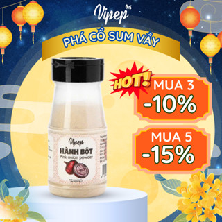 Hành Bột Tự Nhiên Vipep Hũ 70g bột hành mịn, thơm tự nhiên, dùng tẩm ướp nấu ăn - Bột Gia vị Vipep