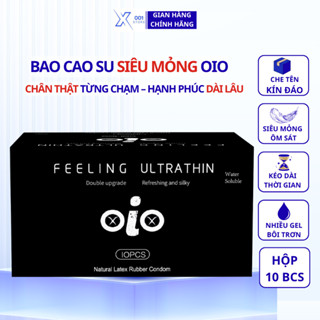 Bao cao su OiO siêu mỏng, gân gai, nhiều gel bôi trơn, hỗ trợ kéo dài – Hộp 10 cái – Bộ sưu tập đa dạng