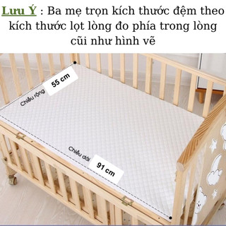 Đệm cũi cho bé Tree Sotry, Đệm bông ép cao cấp dầy 9cm, an toàn, nâng đỡ cột sống, thoáng khí, giúp bé ngủ ngon
