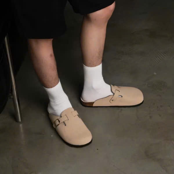 Dép sục nam nữ da lộn 2 màu trẻ trung fullbox QC | BigBuy360 - bigbuy360.vn