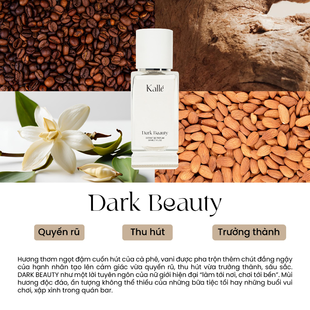 Tinh Dầu Nước Hoa Nữ DARK BEAUTY Mùi Hương Quyến Rũ, Ngọt Đậm Lên Bar, Đi Date Dạng Xịt | Kalle' Feum | BigBuy360 - bigbuy360.vn