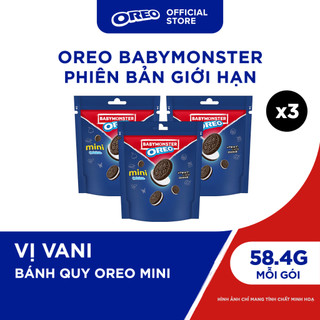   VC 15%  Combo 3 Hộp Bánh Quy OREO BABYMONSTER Mini Với Kem Vị Vani 58.4g 