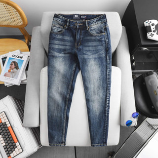 Quần jean nam vnxk xịn slimfit xanh dương ôm dáng chất bò đẹp co giãn