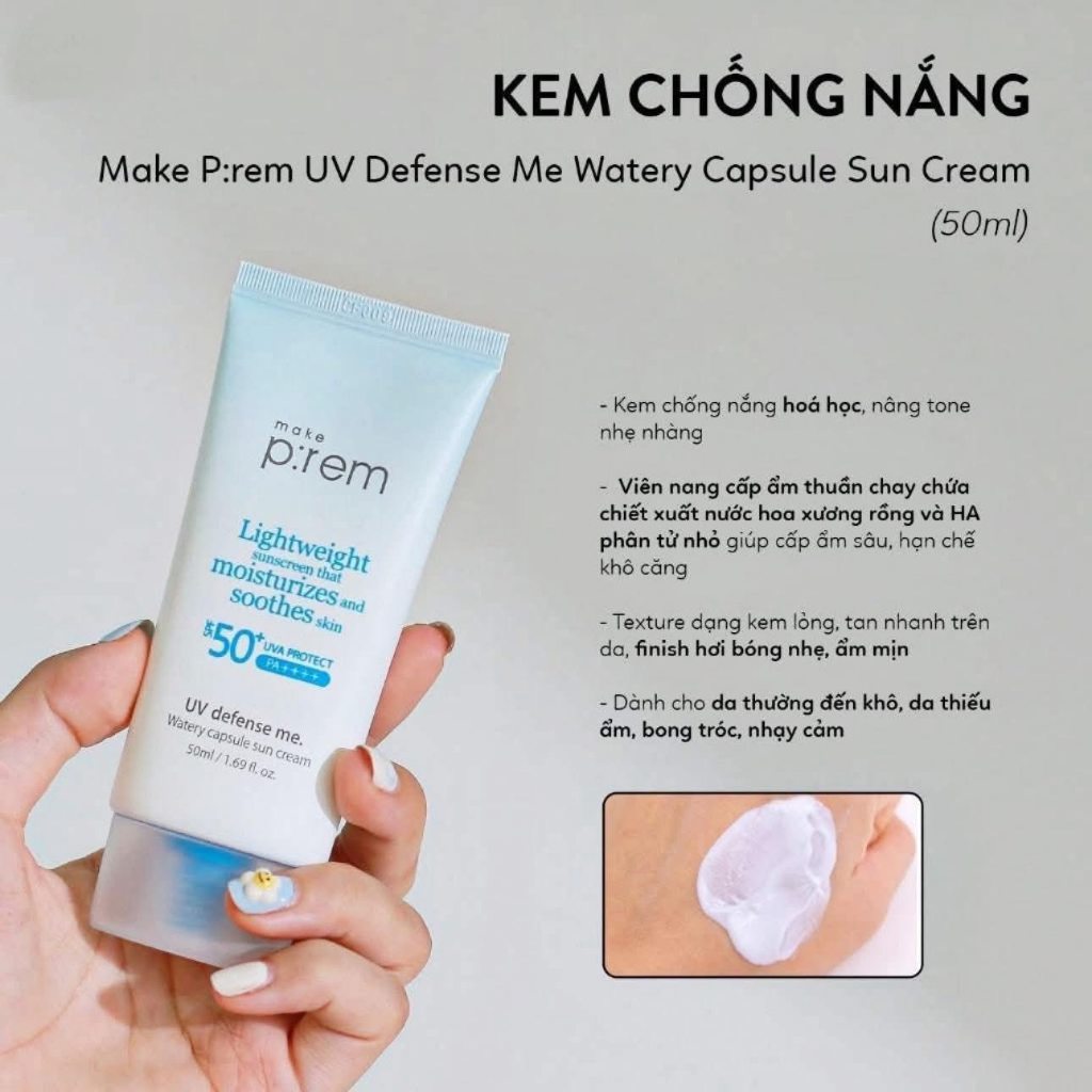 Kem chống nắng make prem xanh dương