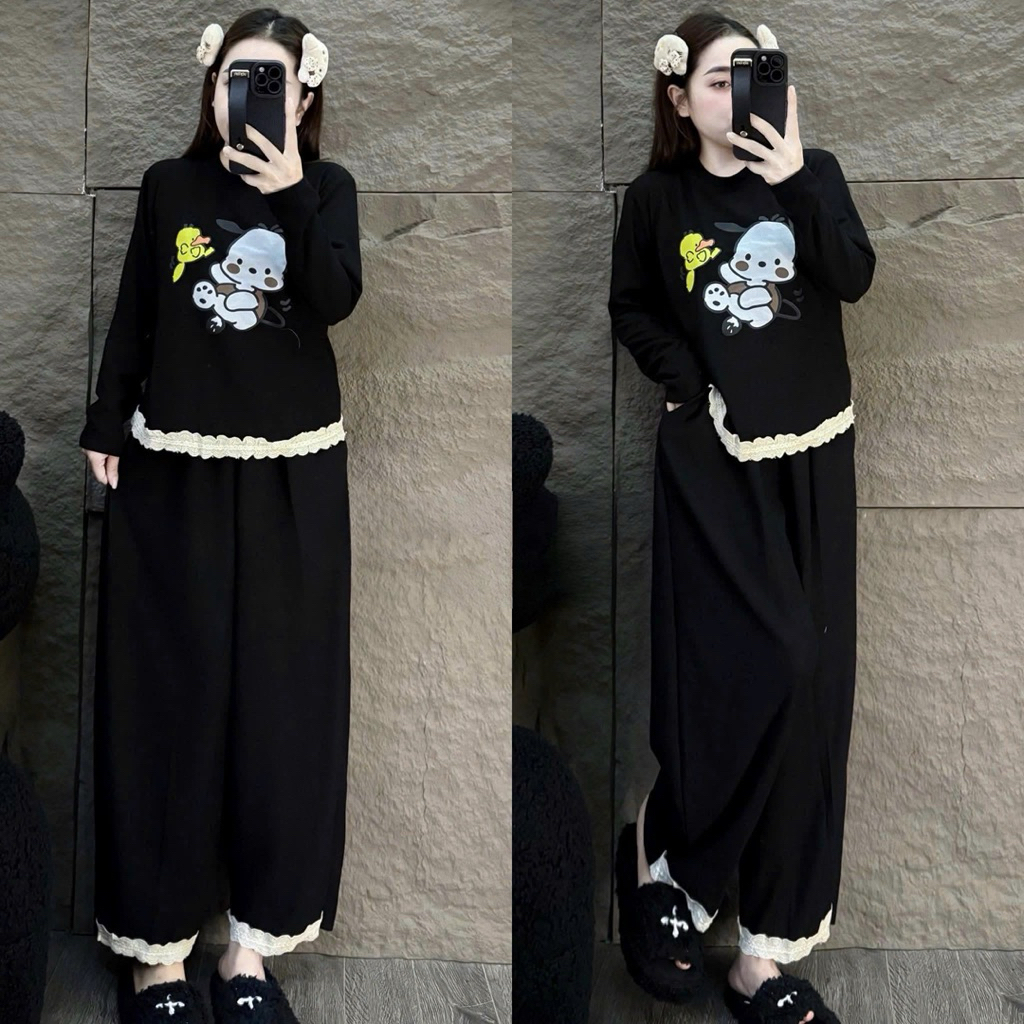 SET BỘ TĂM LẠNH THỎ QUẦN PHỐI REN XINH XẮN- HN CLOSET