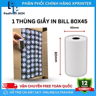 [CHẤT LƯỢNG TỐT] Giấy in bill, in hoá đơn khổ 57x45, 80x45, 80x80 cho nhà hàng, quán cafe, shop quần áo, giấy in nhiệt
