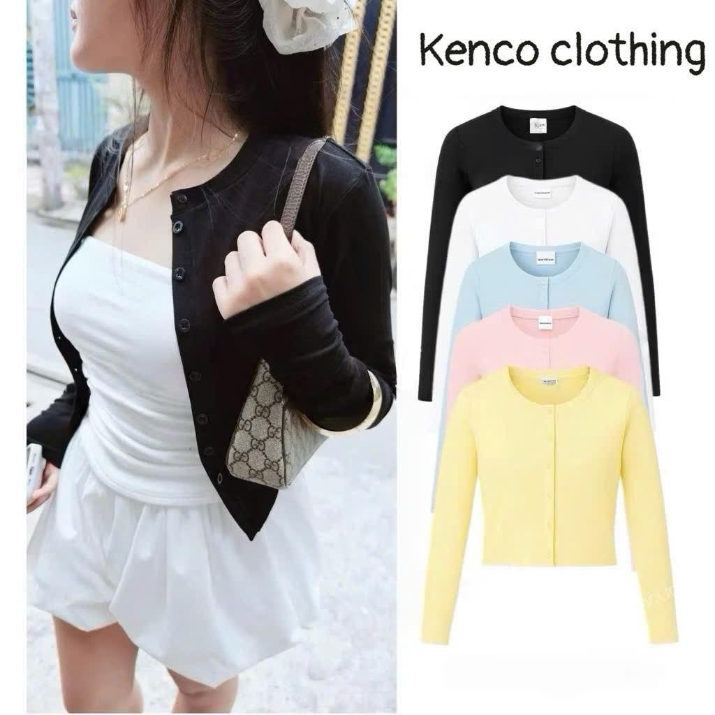 Áo Khoác Cardigan Trụ Dáng Ôm Nhẹ Mặc Trong Mặc Ngoài Đều Đẹp Chất Cotton nhuyễn co giãn Size S M L Màu Pastel Ngọt Ngào | BigBuy360 - bigbuy360.vn