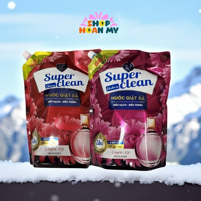 Nước Giặt Xả Super Clean Siêu Tẩy 3.6kg Thơm Quyến Rũ Lưu Hương 48h