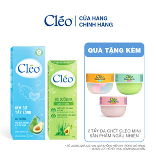 Combo Kem Tẩy Lông Cho Da Thường, Tẩy Lông Nách, Tẩy Lông Tay Chân Cléo 50G & Kem Dưỡng Dịu Da Sau Tẩy Lông Cléo 20G