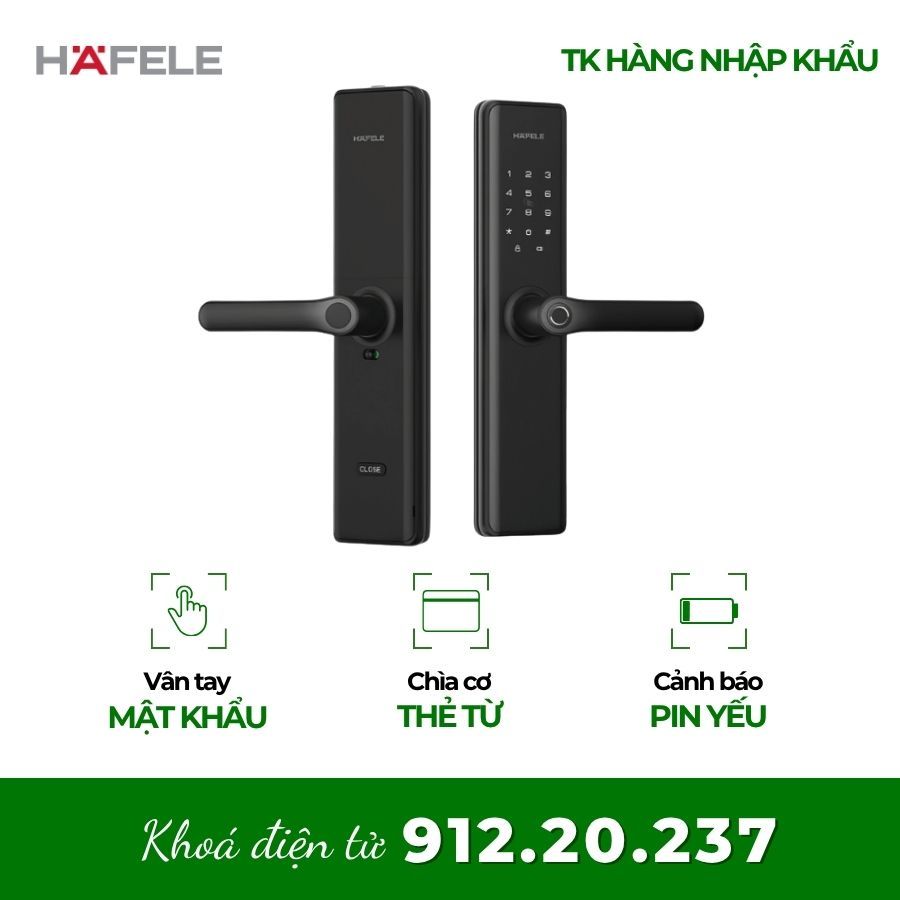 Khóa điện tử Hafele DL7600 912.20.237 - Tiện Ích Thông Minh