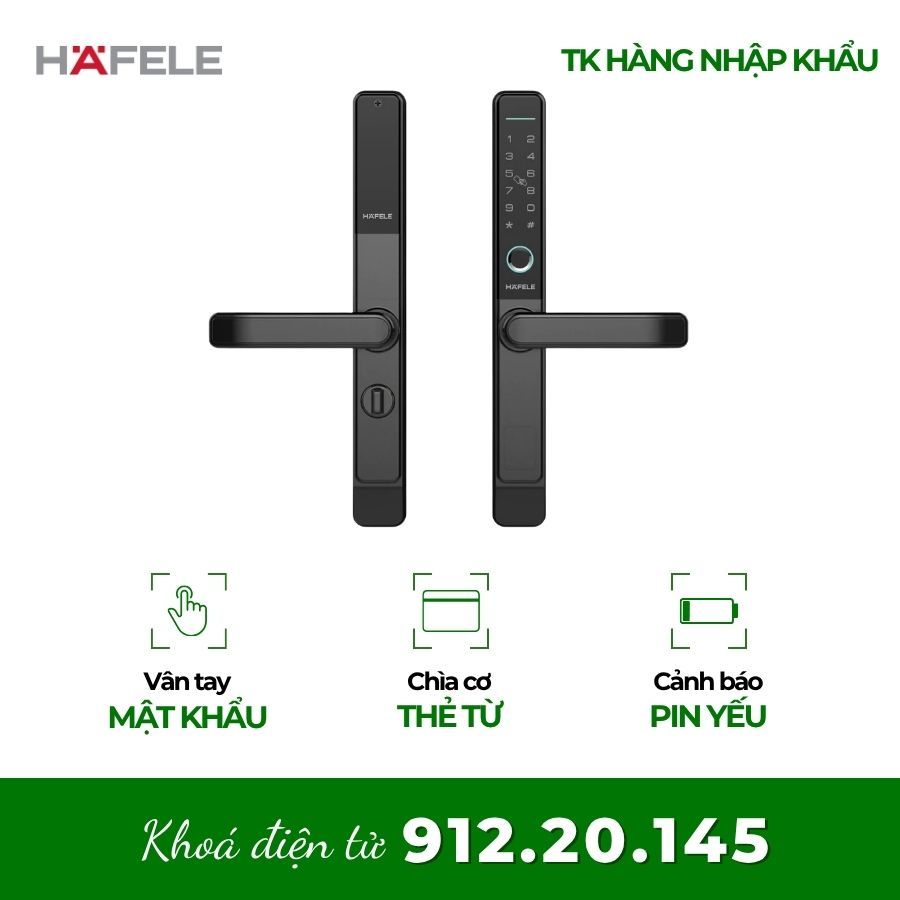 Khóa điện tử Hafele cửa nhôm DL6600-SW 912.20.145 - Giải Pháp An Toàn Cho Mọi Nhà