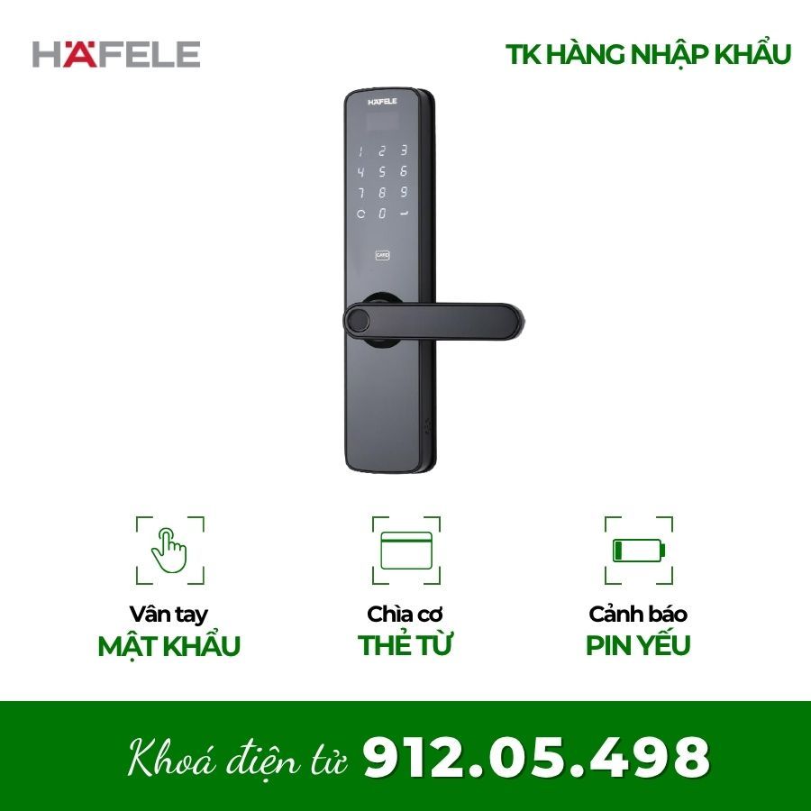 Khóa điện tử Hafele DL7100 912.05.498 - Bảo Mật Tối Ưu Cho Gia Đình Nhỏ