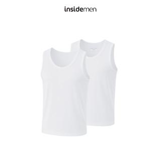 Áo thun ba lỗ mặc trong tanktop nam INSIDEMEN chất liệu cotton,  dáng suông nhẹ thoải mái - IC23MT