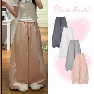  Quần nỉ 2 da Mamie ống rộng basic che khuyết điểm thời trang nam nữ 