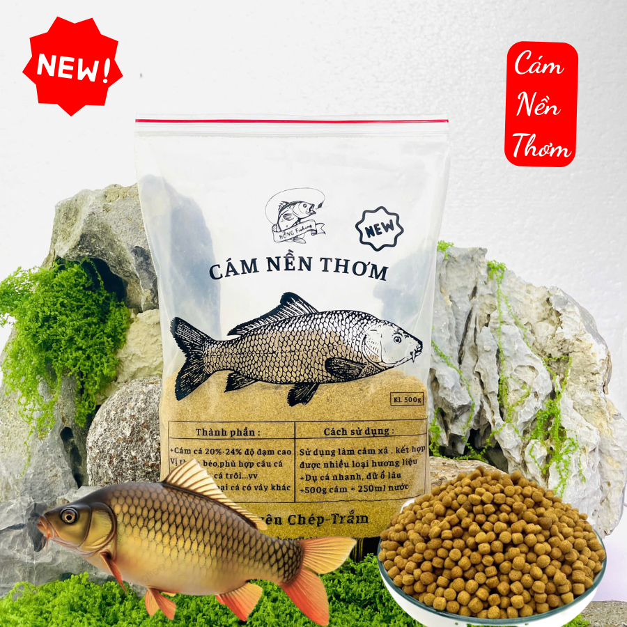 Cám nền thơm câu chép trắm cám cá 20%- 24% đạm câu dịch vụ và tự nhiên