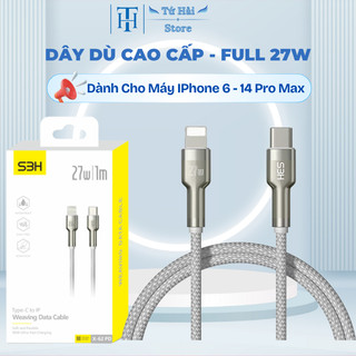  Dây Sạc Nhanh 27W Bọc Dù Cao Cấp X62 – Cáp C to Light Cho iPhone 6 Đến 14 Pro Max  Hãng SBH  
