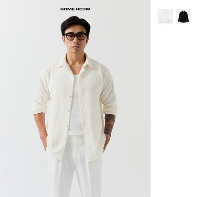  Áo Sơ Mi Nam Relaxed Hoạ Tiết Dệt Blend,Chất Vải Cotton Dệt Blend Thoải Mái,SM0190 ,SOME HOW STORE