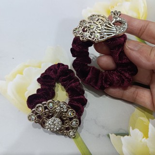 2 Cột tóc nhung kết cườm nhiều màu - TN2