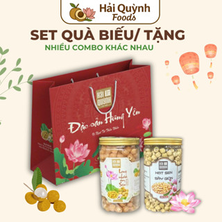 Set Quà Biếu Tặng Cao Cấp, Mix Nhiều Hộp Khác Nhau, Set Quà Tết Gồm Long Nhãn Ôm Sen, Hạt Sen Sấy Giòn